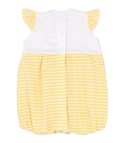 White & Lemon Spanish Romper Back