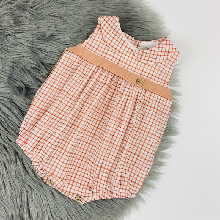 Terracota Graph Check Romper