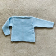 Baby Blue Ribbon & Bow Knitted Spanish Cardigan