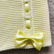 Lemon Ribbon & Bow Knitted Spanish Cardigan