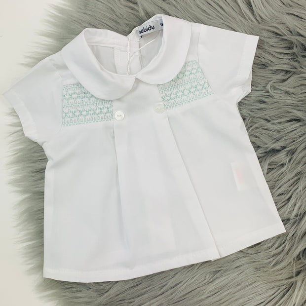 White Smocked Shirt