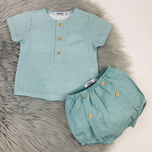 Green Gingham Shirt & Jam Pants