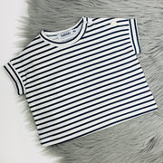 Navy & Cream Stripe T-Shirt 