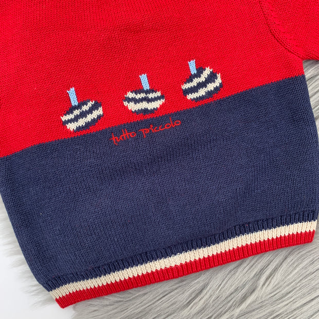 Red & Blue Spin Top Jumper close