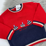 Red & Blue Spin Top Jumper Close