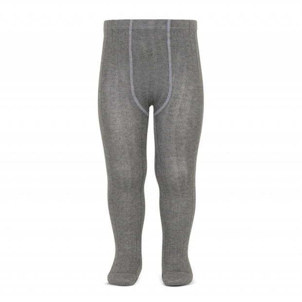 Unisex Grey Spanish Wide Rib Tights