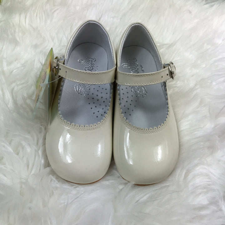 Beige Mary Jane Shoes Front