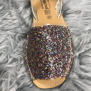 Multi Glitter Spanish Slingback Sandals close