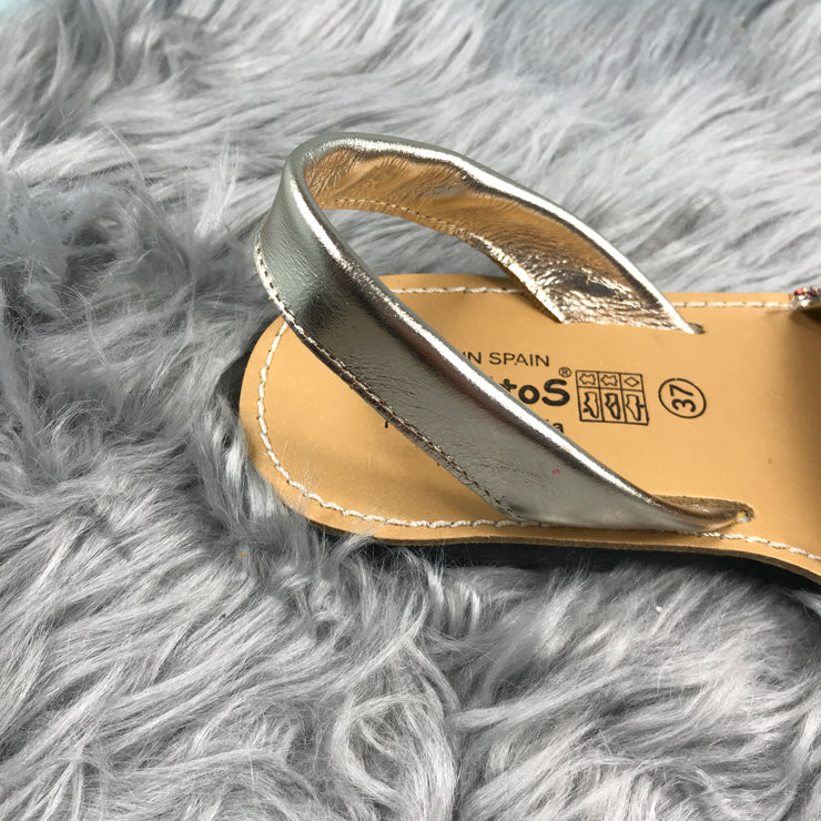 Multi Glitter Spanish Slingback Sandals strap