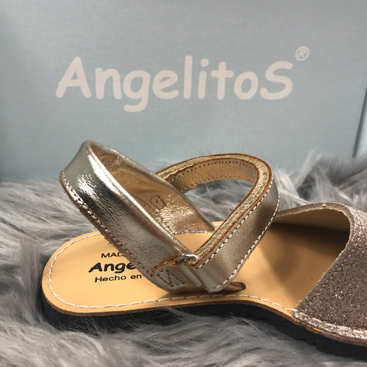 Gold Mini Glitter Spanish Sandals Buckle