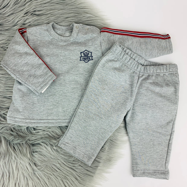 Grey Top & Trouser Two Piece Set