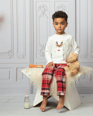 Caramelo Boys Tartan Christmas Pyjamas Bows Baby Boutique