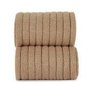 Camel Wide Ribbed Knee High Spanish Socks