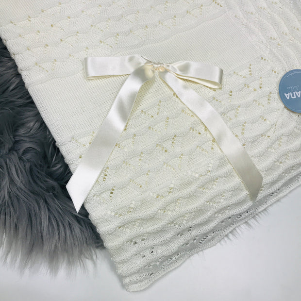 Luxury Knitted Blankets Bows Baby Boutique