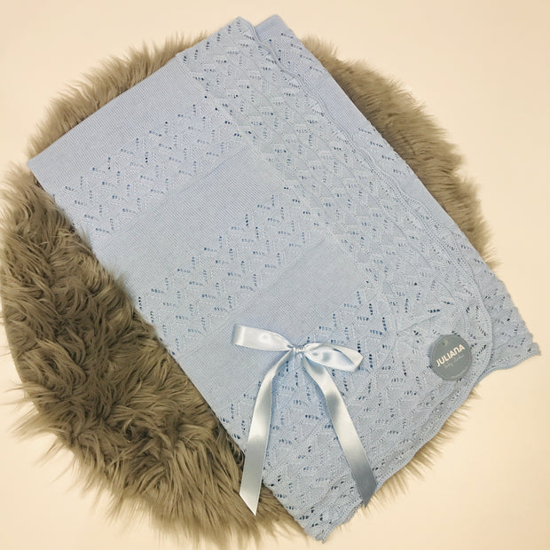 Luxury Knitted Blankets Bows Baby Boutique