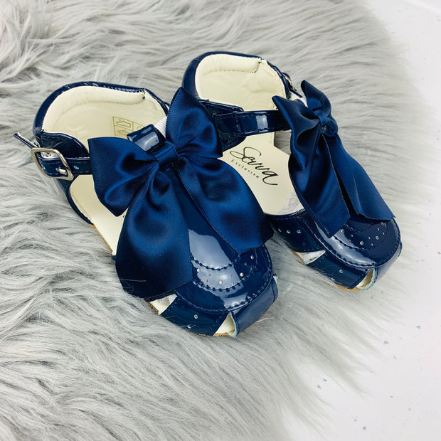 Navy Spanish 'Terri' Sandals Front