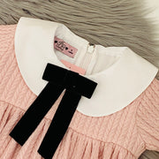 Powder Pink Wool Dress Close