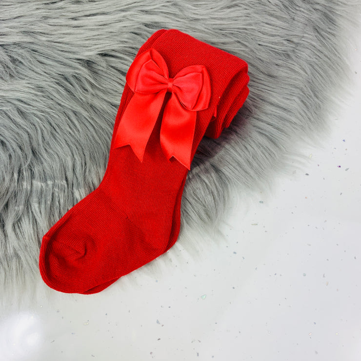 Red Double Side Bow Spanish Tights