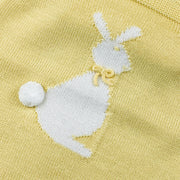 Yellow Bunny Knitted Romper Close