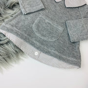 Grey Spanish Knitted Jam Pants Set Close