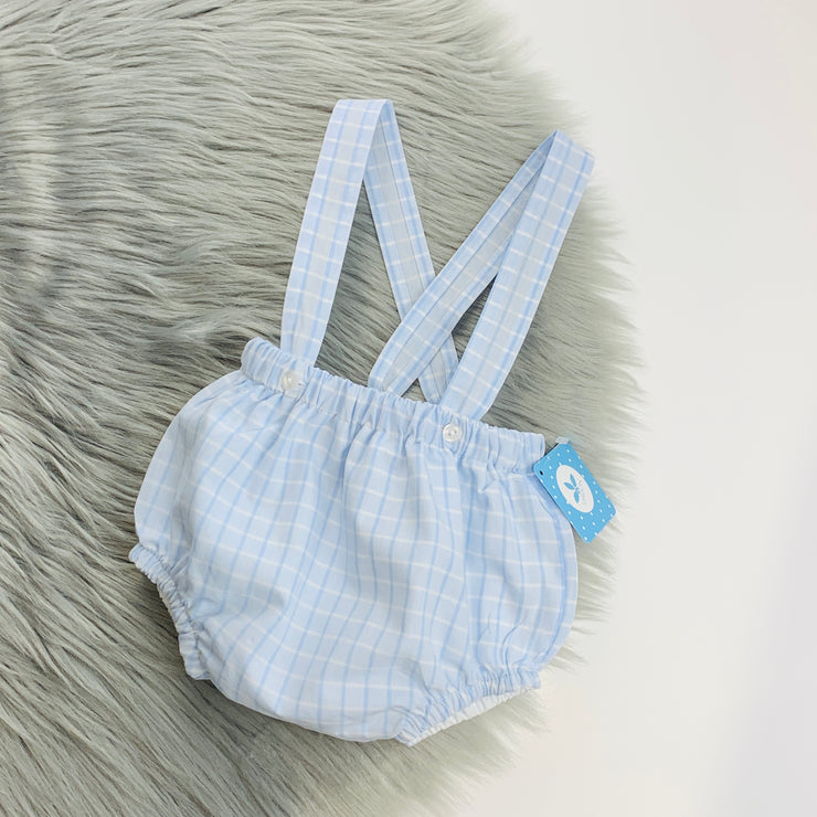 Blue Gingham Dungaree bloomers 