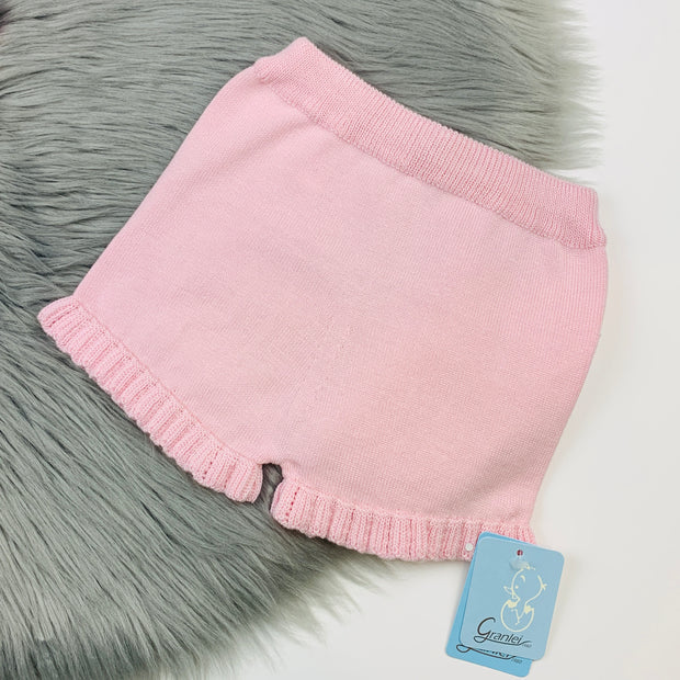 Soft Pink Ruffle Knitted Short 
