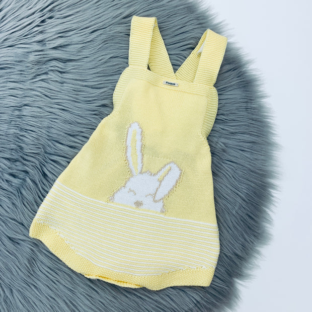 Yellow Knit Bunny Romper