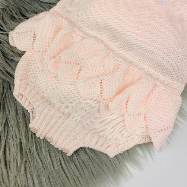 Pink Knitted Ruffle Close