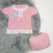 Dusky Pink Knitted Jam Pant Set