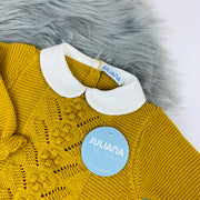 Juliana Mustard Knitted Spanish Romper Collar