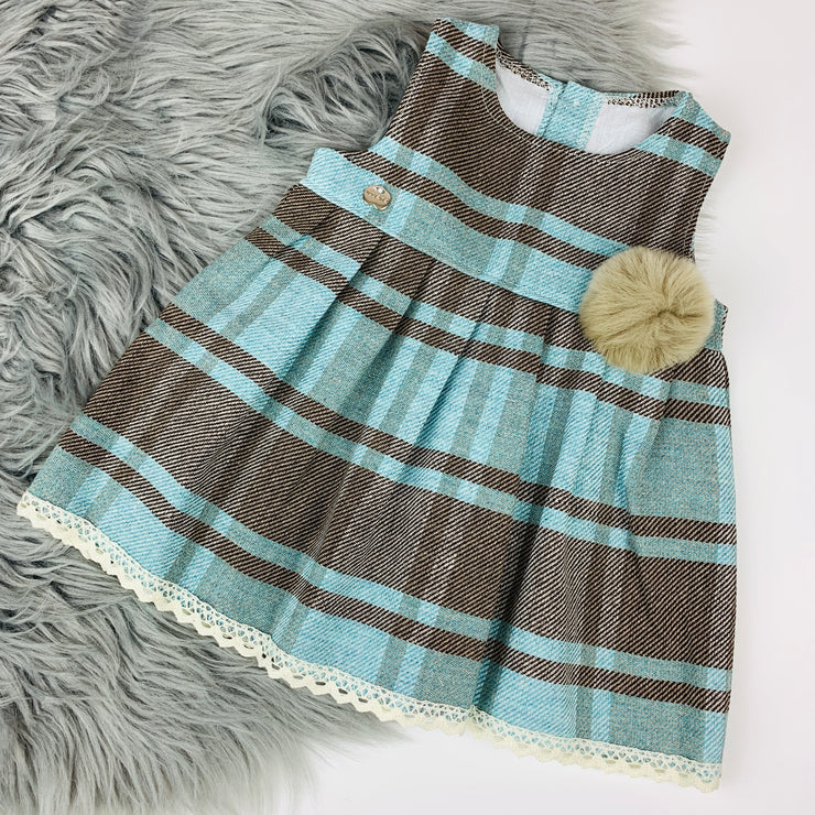 Mint Tartan Pinafore Dress