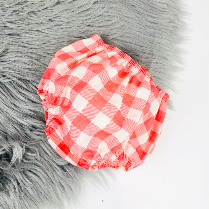 Coral & Cream Gingham Jam Pants 