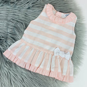 Dusky Pink & White candy stripe Dress