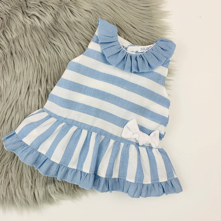 Dusky Blue candy stripe Dress