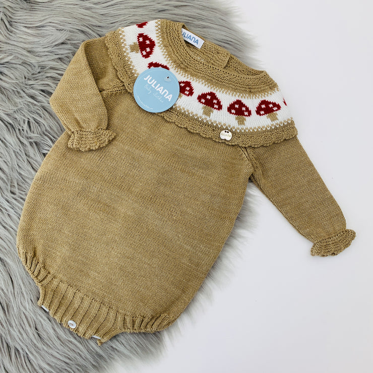 Autumn Brown Knitted Romper