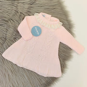 Pink Knitted Heart Design Dress