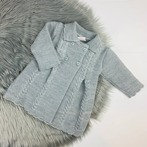 Grey Knitted Pram Coat