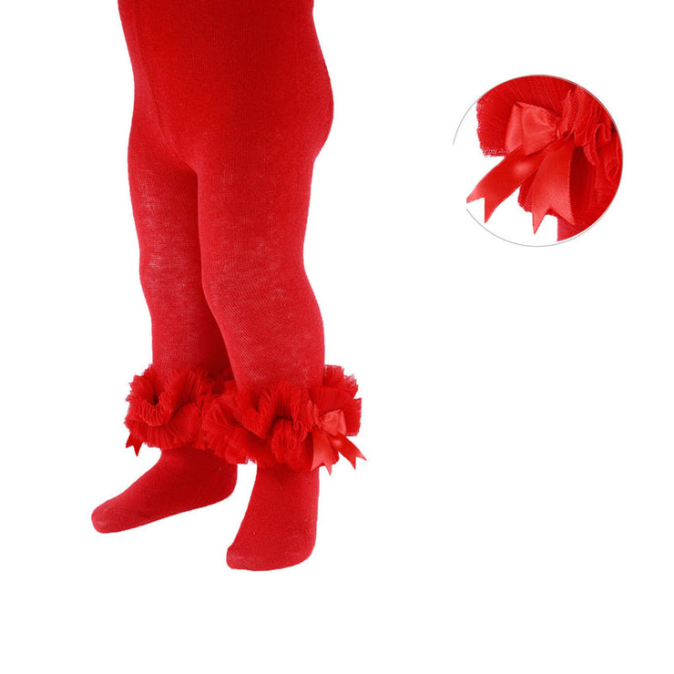 Red Tutu Tights With Bow