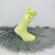 Lemon Knee High Double Side Bow Spanish Socks