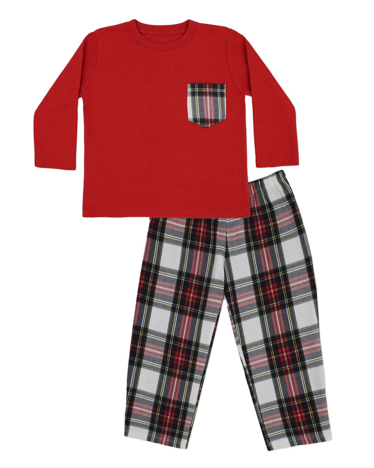 Red Top & Trouser Christmas Pyjamas