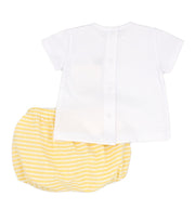 Lemon Stripe Top & Pants Back