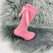 Dusky Pink Knee High Single Back Bow Spanish Socks